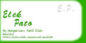 elek pato business card
