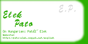 elek pato business card